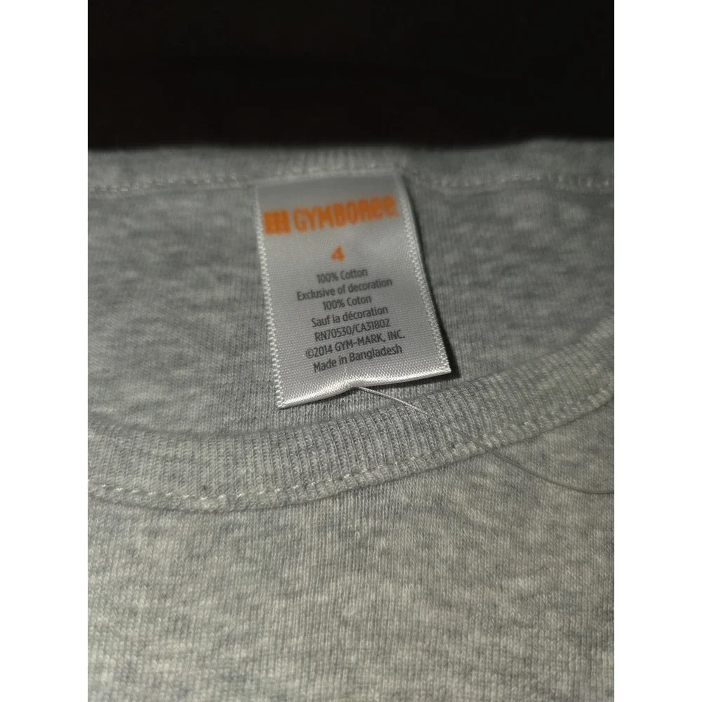 Gymboree outlet bright owl smart and stylish Grey top nwt size 4 back to school